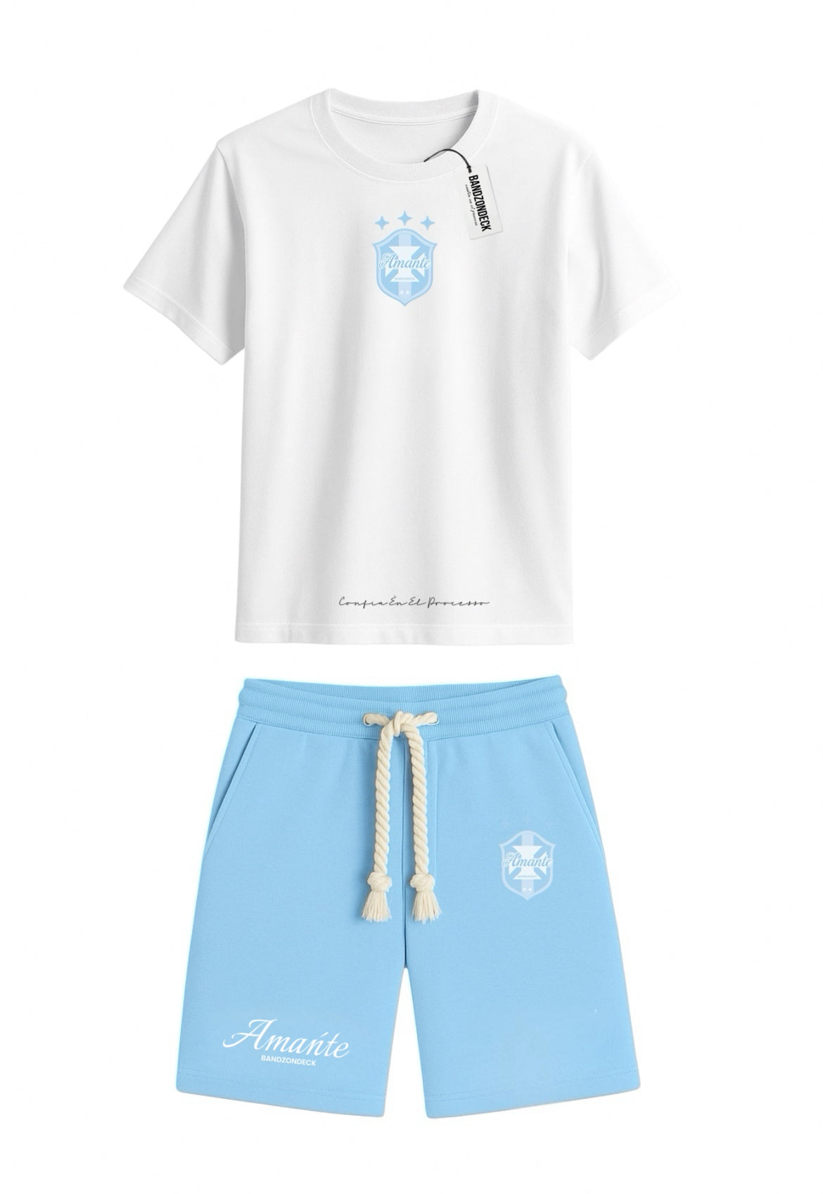 La Brazila Baby Blue Shorts Set