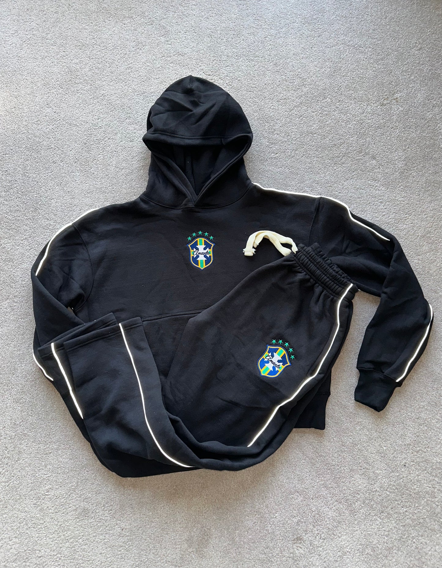 BOD La Bràzila Reflective Oversize Tracksuit Black