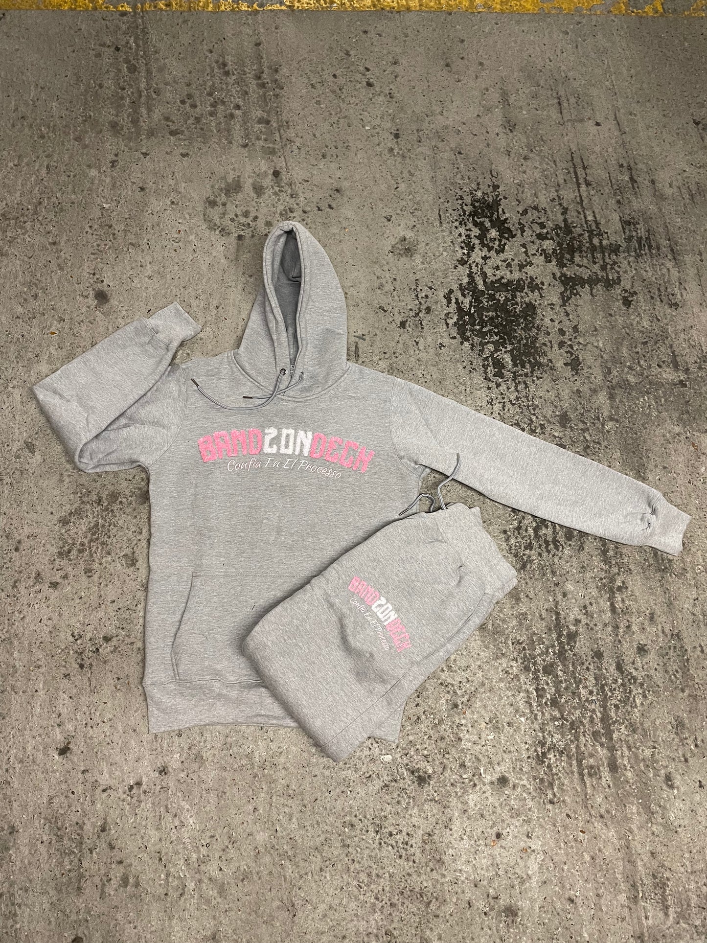 BANDZONDECK Pink Line Grey Tracksuit
