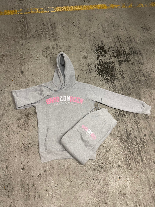 BANDZONDECK Pink Line Grey Tracksuit