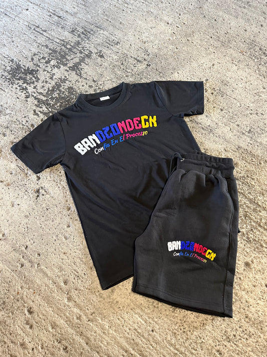 Candy Black Shorts Set