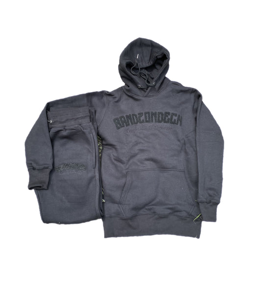 BandzOnDeck All Black Chenille Tracksuit