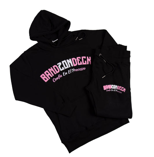 BANDZONDECK Pink Line Black Tracksuit