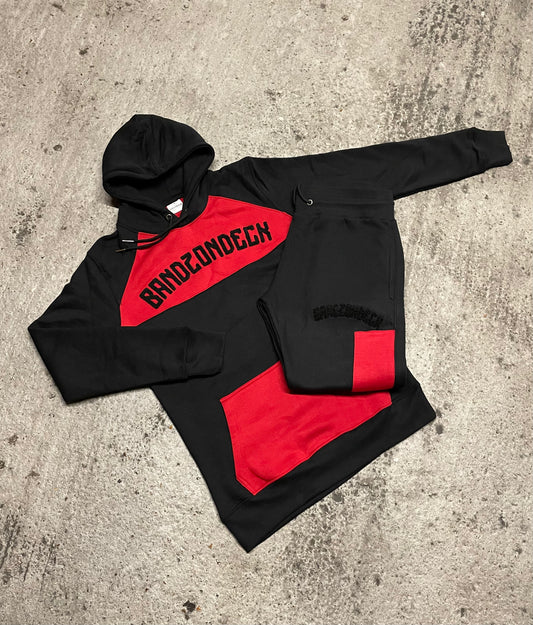 BandzOnDeck Black & Red HUSTLERS Tracksuit