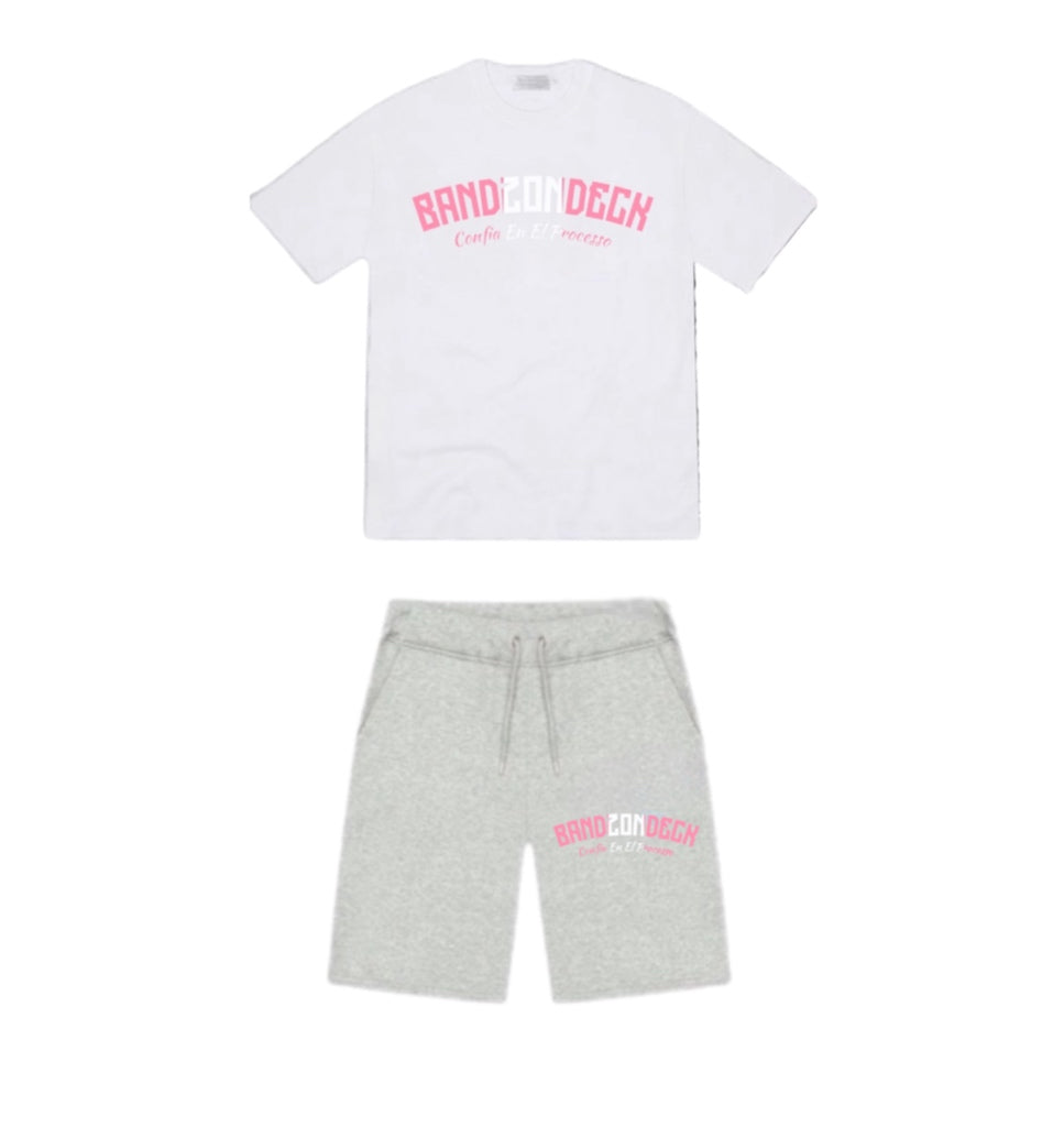 Pink Line Shorts Set – bandzondeckclothing